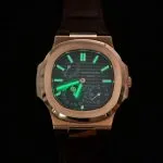 1:1 Super Clone Uhr Patek Philippe Nautilus 5712R-001 Roségold Mondphase 40mm