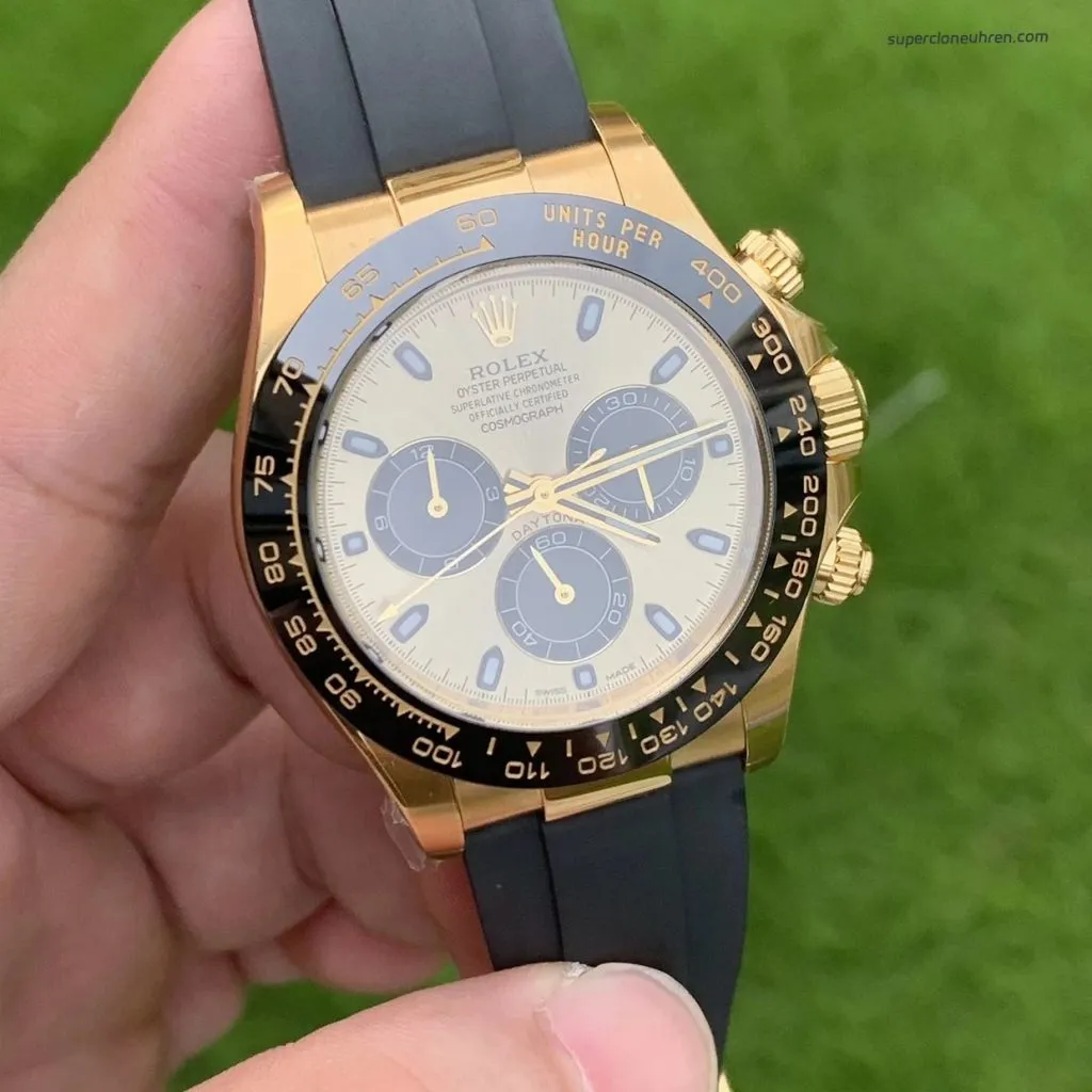 1:1 Super Clone Rolex Daytona M116518ln-0048 Gelbgold Schwarz 40mm