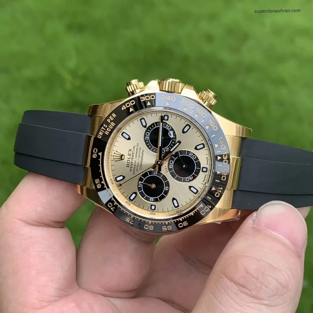 1:1 Super Clone Rolex Daytona M116518ln-0048 Gelbgold Schwarz 40mm
