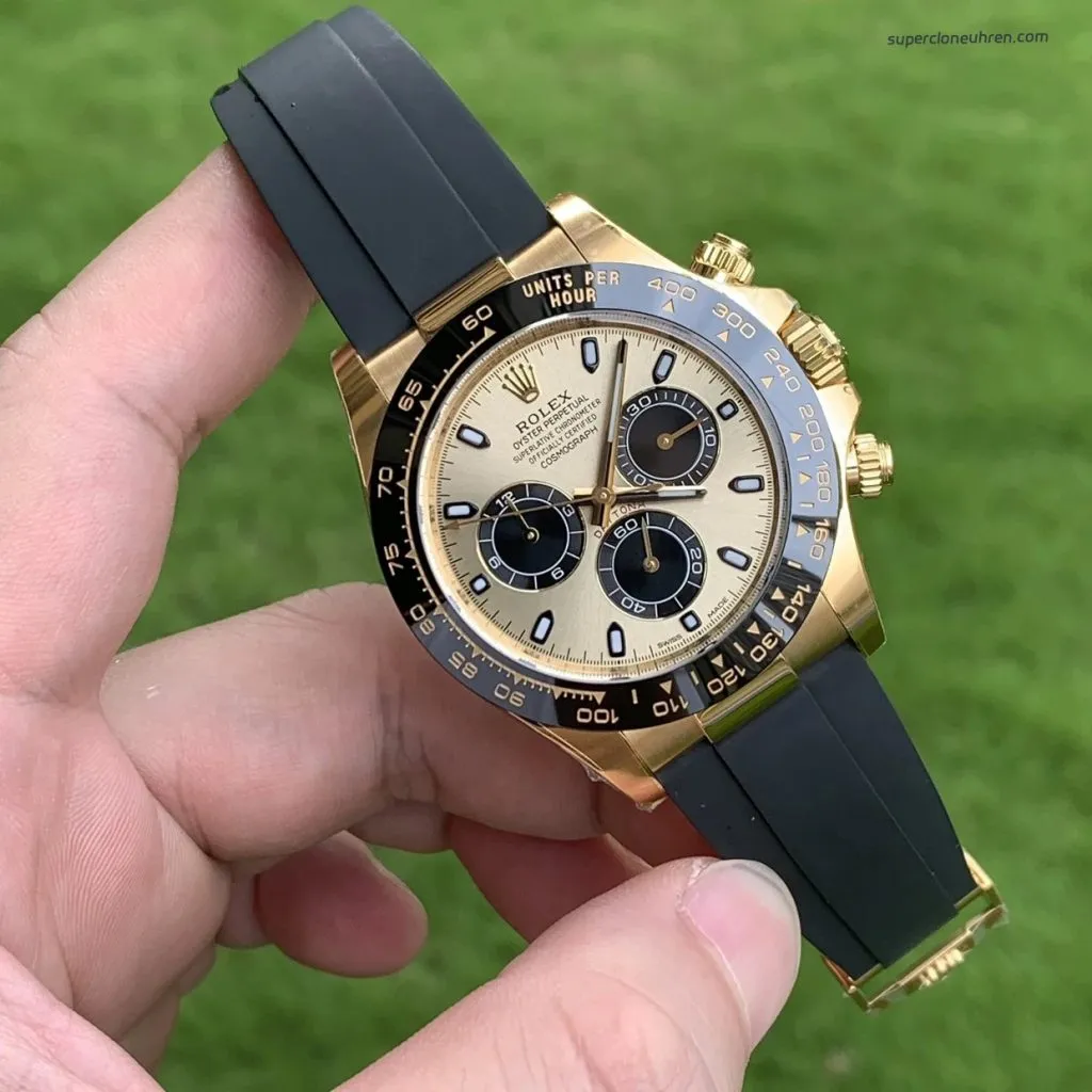 1:1 Super Clone Rolex Daytona M116518ln-0048 Gelbgold Schwarz 40mm