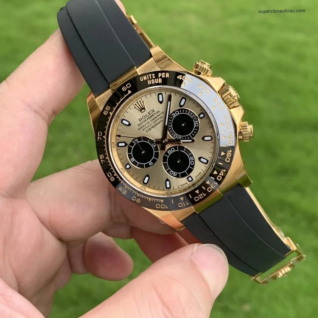 1:1 Super Clone Rolex Daytona M116518ln-0048 Gelbgold Schwarz 40mm