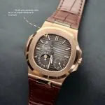 1:1 Super Clone Uhr Patek Philippe Nautilus 5712R-001 Roségold Mondphase 40mm