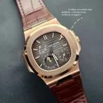 1:1 Super Clone Uhr Patek Philippe Nautilus 5712R-001 Roségold Mondphase 40mm