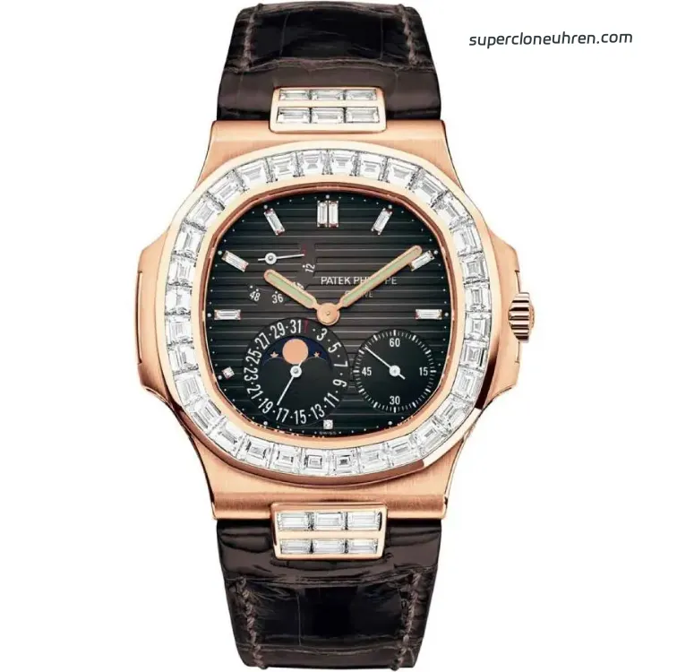 <span class="scu-card-title">1:1 Super Clone Uhr Patek Philippe Nautilus 5724R-001 Roségold Moissanit 40mm</span><div class="wpkj-loop-price"><span class="wpkj-loop-currency">€</span><span class="wpkj-loop-amount">3,027</span></div>