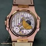 1:1 Super Clone Uhr Patek Philippe Nautilus 5724R-001 Roségold Moissanit 40mm