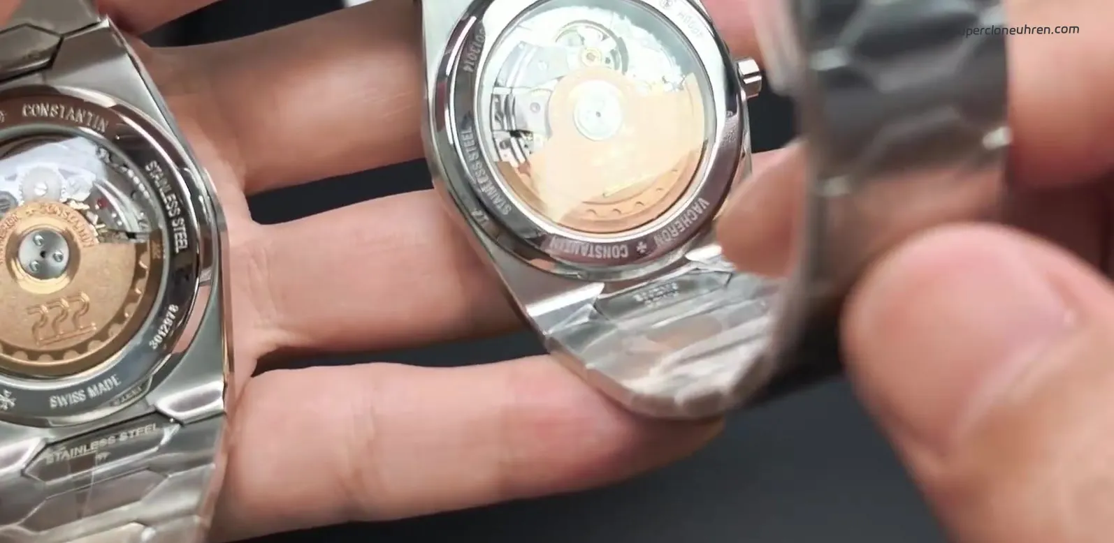 Roségold-Rotor PPF vs MKS Vacheron 222 Farbvergleich