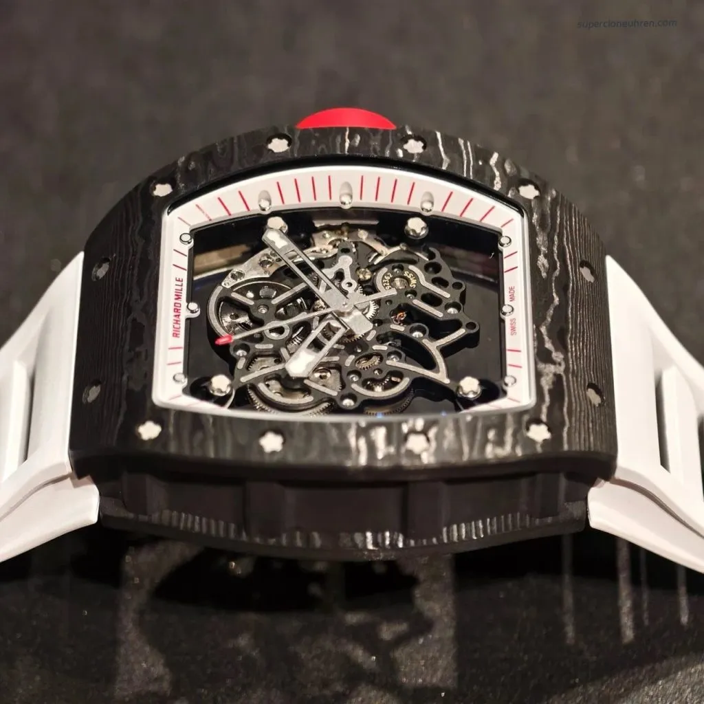 1:1 Super Clone Uhr Richard Mille RM055 NTPT Carbon Skelett 49.9mm