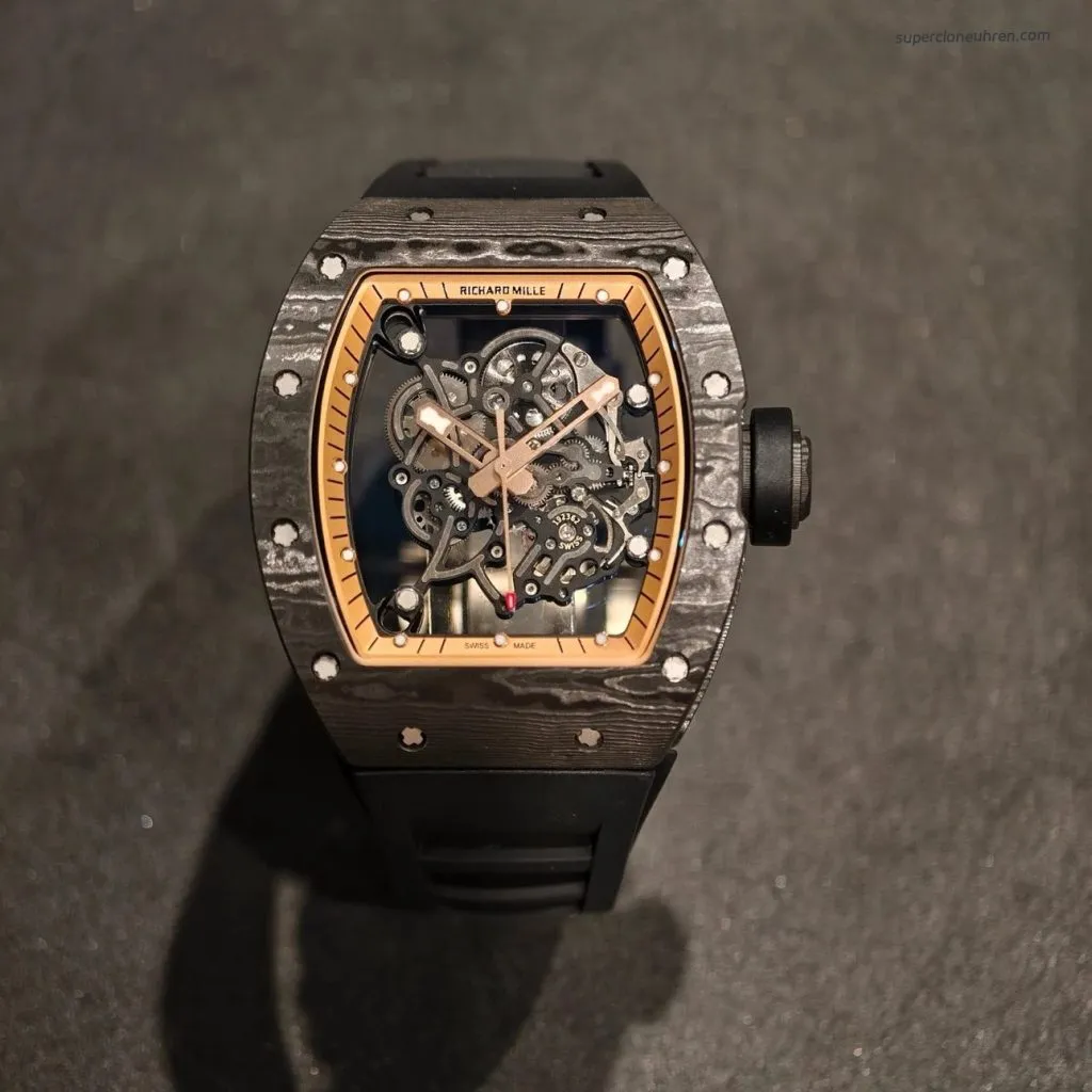 1:1 Super Clone Uhr Richard Mille RM 055 Carbon Gehäuse 49.9mm
