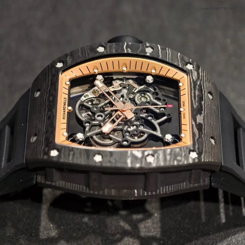 1:1 Super Clone Uhr Richard Mille RM 055 Carbon Gehäuse 49.9mm