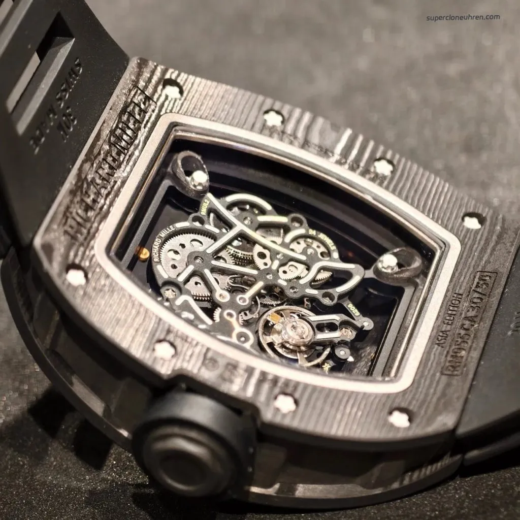 1:1 Super Clone Uhr Richard Mille RM 055 Carbon Gehäuse 49.9mm
