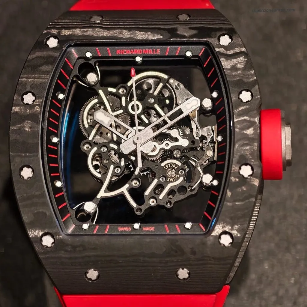 1:1 Super Clone Uhr Richard Mille RM 055 Carbon Gehäuse 49.9mm