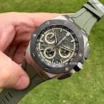 1:1 Super Clone Uhr Audemars Piguet Royal Oak Offshore 26420 Khaki-Grün Titan 43mm