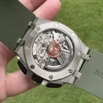 1:1 Super Clone Uhr Audemars Piguet Royal Oak Offshore 26420 Khaki-Grün Titan 43mm