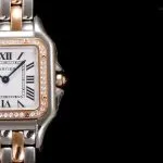 Super Clone Uhr Cartier Panthère W3PN0007 Roségold Diamant 27*37 mm