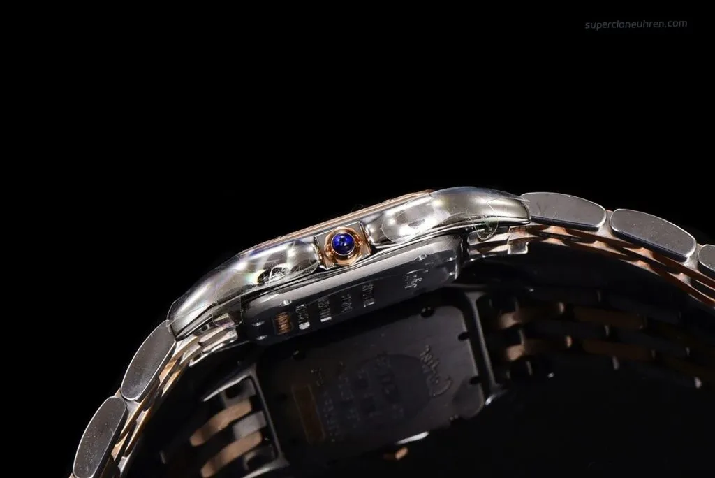 Super Clone Uhr Cartier Panthère W3PN0007 Roségold Diamant 27*37 mm
