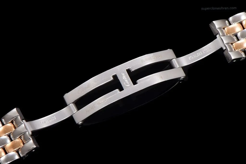 Super Clone Uhr Cartier Panthère W3PN0007 Roségold Diamant 27*37 mm