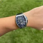 1:1 Super Clone Uhr Franck Muller Vanguard Yachting V 45 SC DT Blaues Zifferblatt 45mm