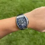 1:1 Super Clone Uhr Franck Muller Vanguard Yachting V 45 SC DT Blaues Zifferblatt 45mm