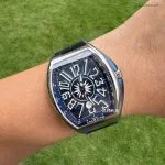 1:1 Super Clone Uhr Franck Muller Vanguard Yachting V 45 SC DT Blaues Zifferblatt 45mm