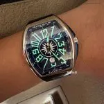 1:1 Super Clone Uhr Franck Muller Vanguard Yachting V 45 SC DT Blaues Zifferblatt 45mm