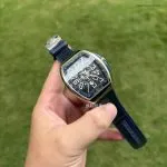1:1 Super Clone Uhr Franck Muller Vanguard Yachting V 45 SC DT Blaues Zifferblatt 45mm