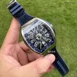1:1 Super Clone Uhr Franck Muller Vanguard Yachting V 45 SC DT Blaues Zifferblatt 45mm