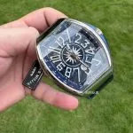 1:1 Super Clone Uhr Franck Muller Vanguard Yachting V 45 SC DT Blaues Zifferblatt 45mm