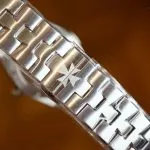 1:1 Super Clone Uhr Vacheron Constantin Overseas 1225V/200A-B590 Blaues Zifferblatt mit Diamantlünette 33mm