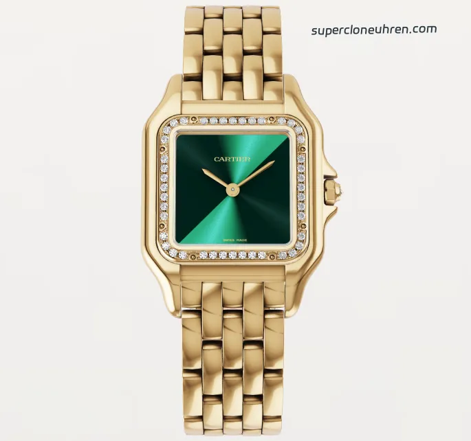 <span class="scu-card-title">1:1 Super Clone Uhr Cartier Panthère WJPN0037 Gold mit Diamantlünette und grünem Zifferblatt 27x37mm</span><div class="wpkj-loop-price"><span class="wpkj-loop-currency">€</span><span class="wpkj-loop-amount">435</span></div>