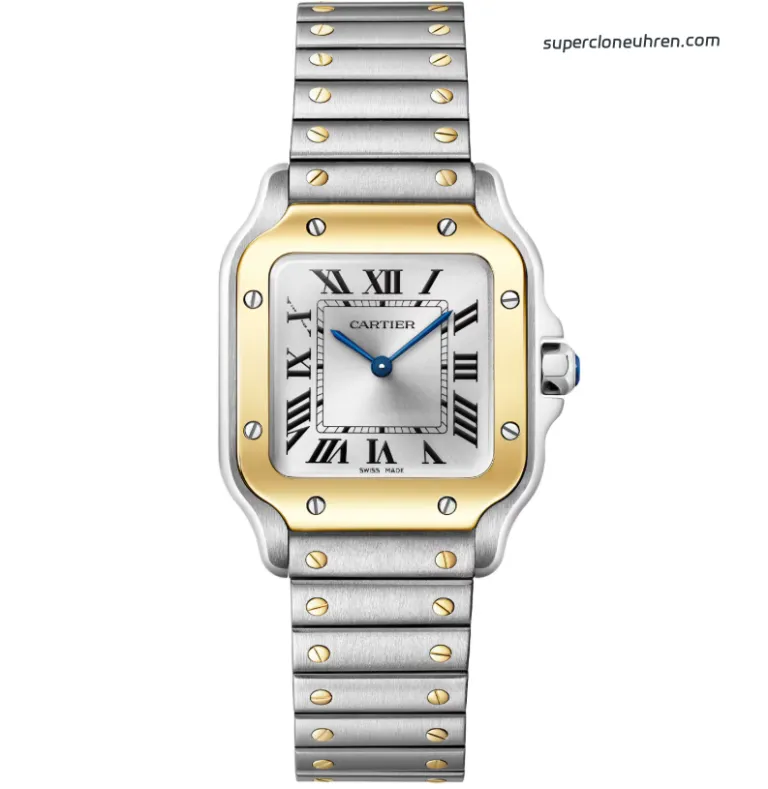<span class="scu-card-title">1:1 Super Clone Uhr Cartier Santos W2SA0033 Bicolor Gold mit blauen Zeigern 27×34,5mm</span><div class="wpkj-loop-price"><span class="wpkj-loop-currency">€</span><span class="wpkj-loop-amount">435</span></div>