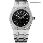 1:1 Super Clone Uhr Audemars Piguet Royal Oak 15300ST Schwarzes Zifferblatt Edelstahl 39mm