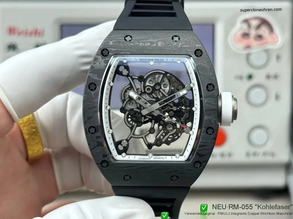 1:1 Super Clone Richard Mille RM 055 NTPT Carbon 42mm