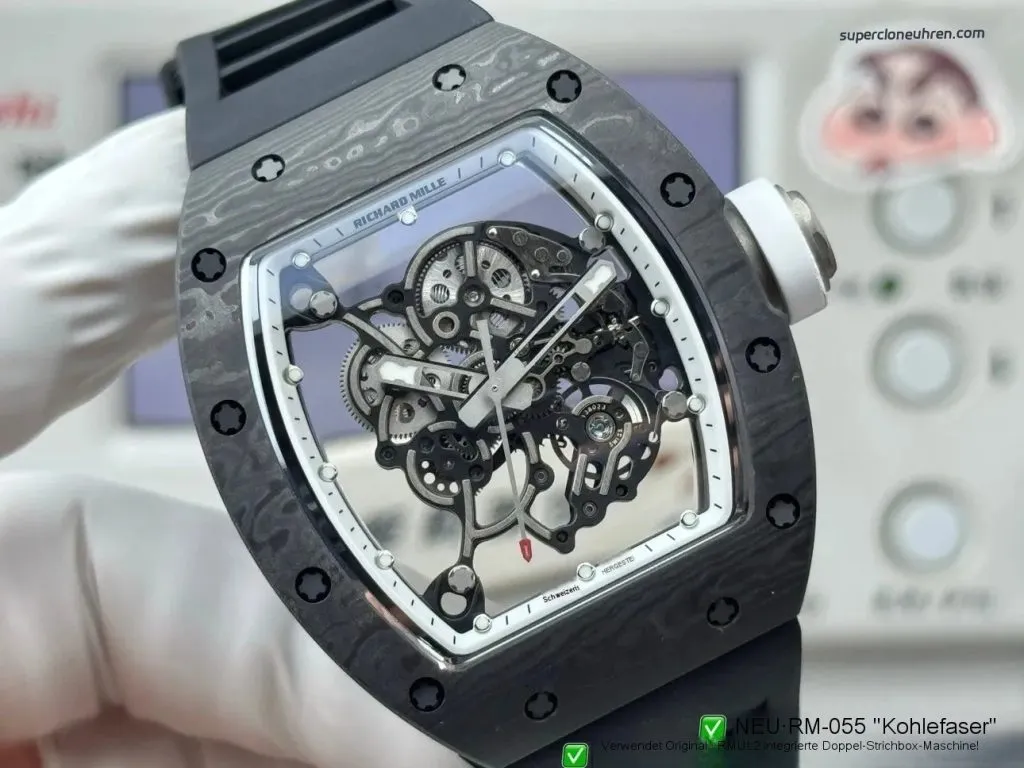 1:1 Super Clone Richard Mille RM 055 NTPT Carbon 42mm