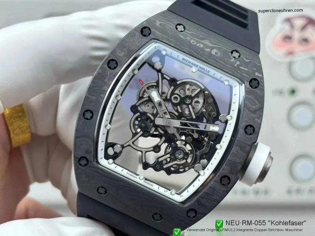 1:1 Super Clone Richard Mille RM 055 NTPT Carbon 42mm