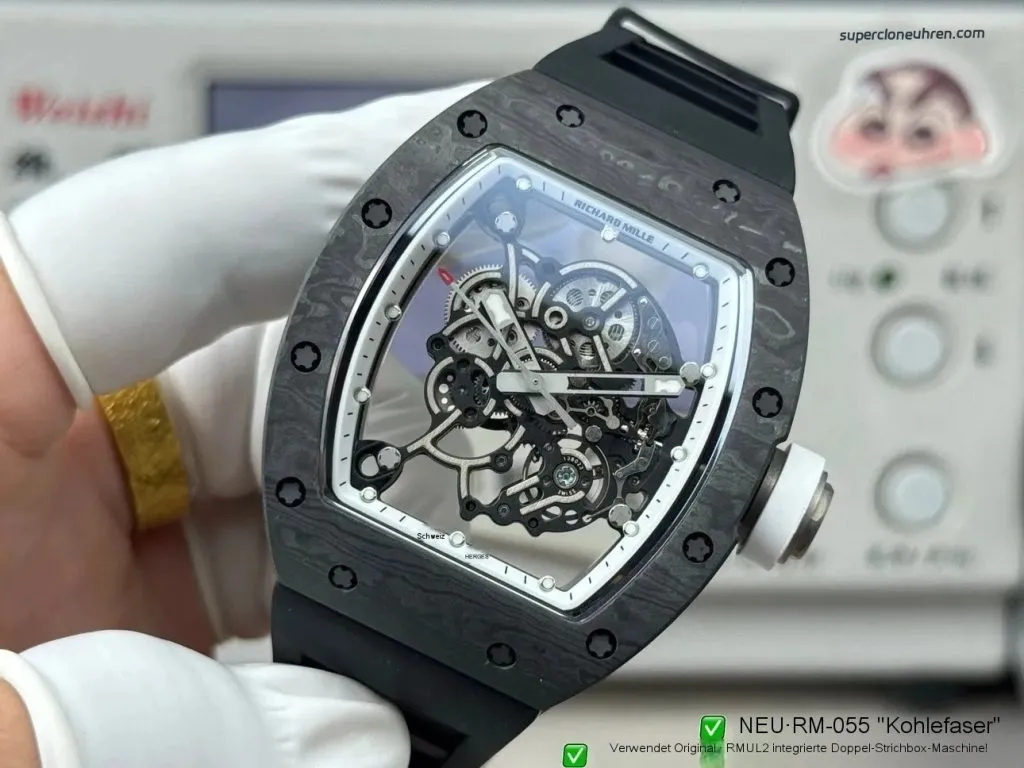 1:1 Super Clone Richard Mille RM 055 NTPT Carbon 42mm