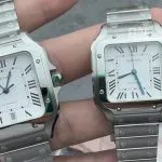 BV Factory Cartier Santos Super Clone groß und mittel nebeneinander