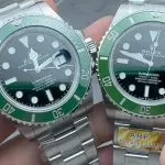 VS Factory und ARF Rolex Submariner 41mm grün Super Clone nebeneinander