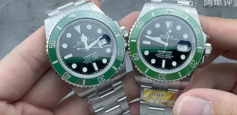 Rolex Submariner 126610LV 41mm grün Super Clone im Vergleich, VS Factory dritte Generation gegen ARF vierte Generation, Dandong 3235 Werk